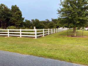 Benefits of Vinyl Ranch Rail Fencing eastern shore porch and patio