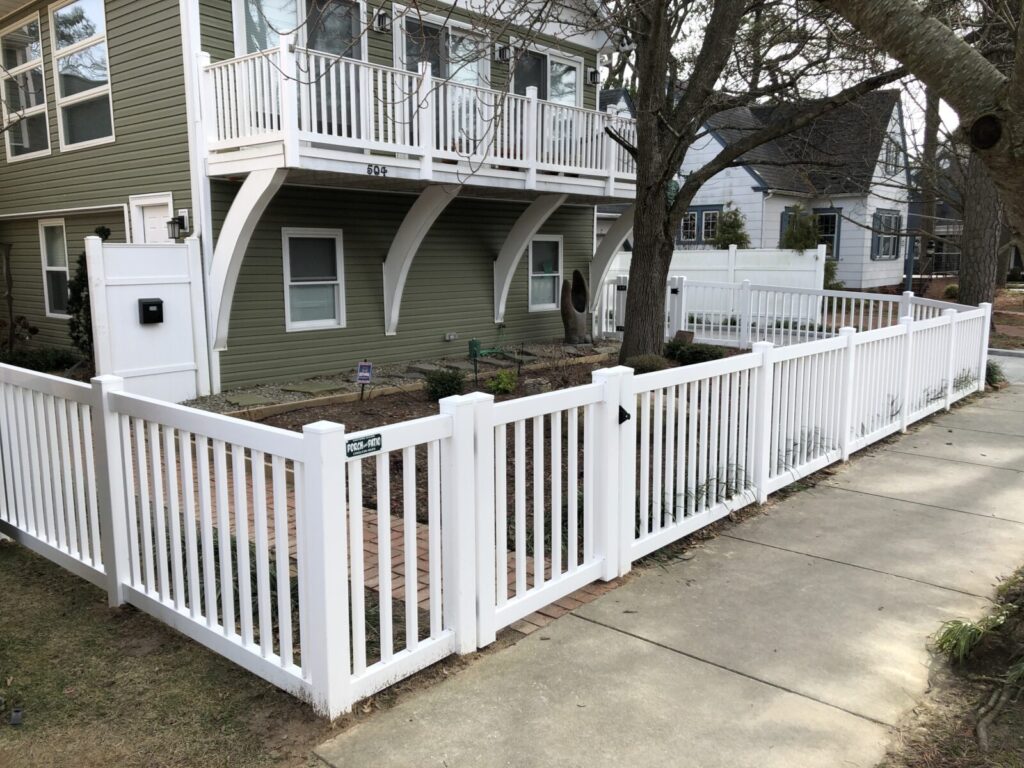 Vinyl Picket Fence Installation in West Ocean City, MD eastern shore porch & patio