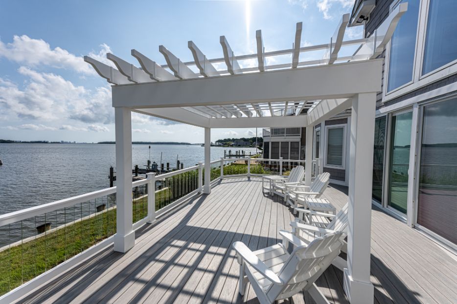 Glass Rail with Pergola